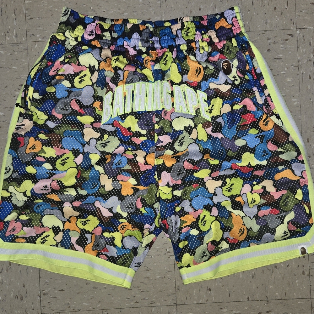 *Almost NEW* Bape Multi Camo Wide Basketball Short 2xl